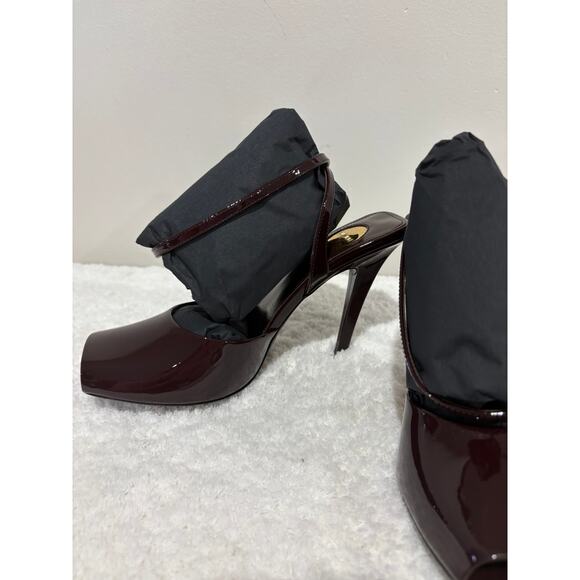 NWT Saint Laurent 110mm La Scandale Heeled Pumps Marron Glaze Women's Size EU 37 - Picture 6 of 11